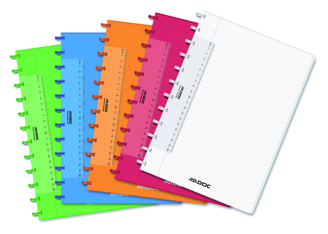 Cahier ADOC A4 ligné 144 pages 90g PP assorti