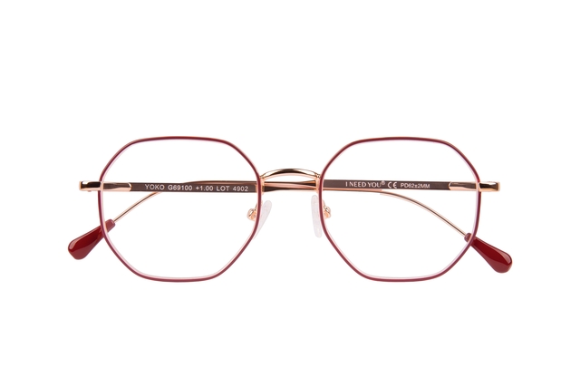 Lunettes de lecture I Need You +1.50 dpt Yoko rouge-or