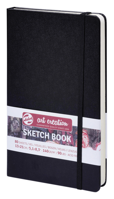 Carnet de croquis Talens Art Creation 13x21cm 140g 80 feuilles noir