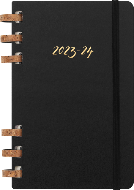 Agenda 2023/2024 Moleskine 12M Academic Planner Weekly 7dag/2pagina''s large 150x210mm hard cover ringen black