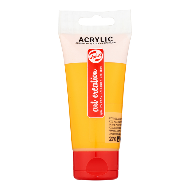 Peinture acrylique Talens Art Creation 270 Jaune Azo foncé tube 75ml