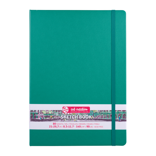 Carnet de croquis Talens Art Creation 210x297mm 140g 80 feuilles vert forêt