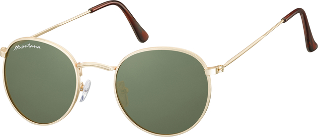 Lunettes de soleil Montana or mat verre G15 vert