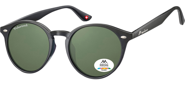 Lunettes de soleil Montana noir verre G15 vert polarisé