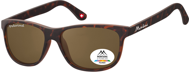 Lunettes de soleil Montana Turtle mat verre brun polarisé