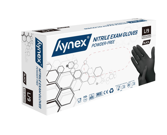 Gant Hynex L Nitrile noir 100 pièces