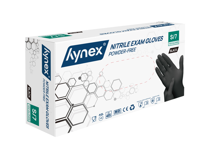 Gant Hynex S Nitrile noir 100 pièces