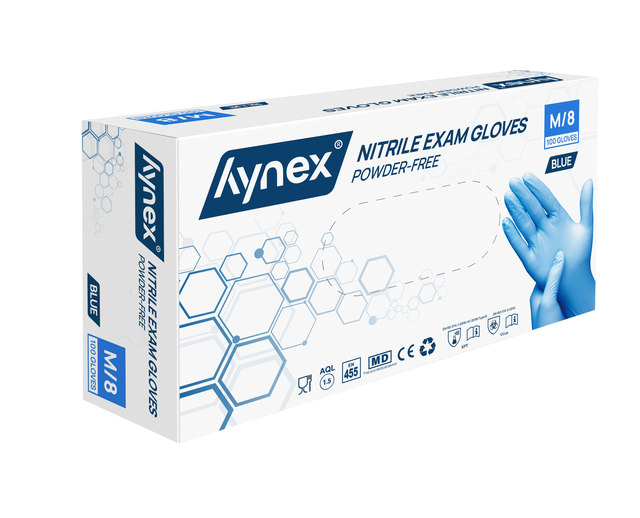 Gant Hynex M Nitrile bleu 100 pièces