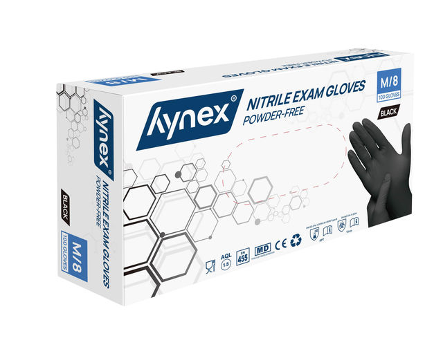 Gant Hynex M Nitrile noir 100 pièces