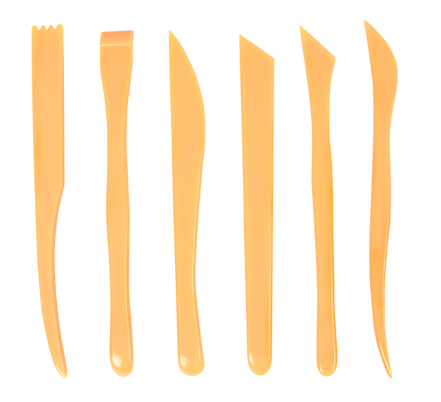 Spatule à modeler Conda plastique set 6 pièces 20cm