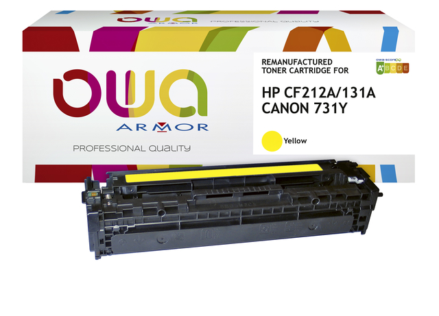 Cartouche toner OWA alternative pour HP CF212A jaune