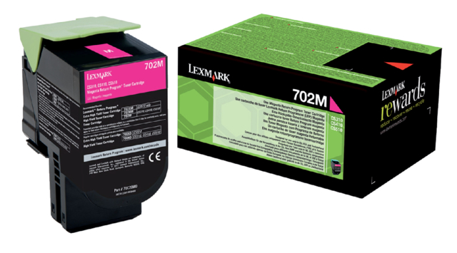 Cartouche toner Lexmark 70C20M0 Prebate rouge