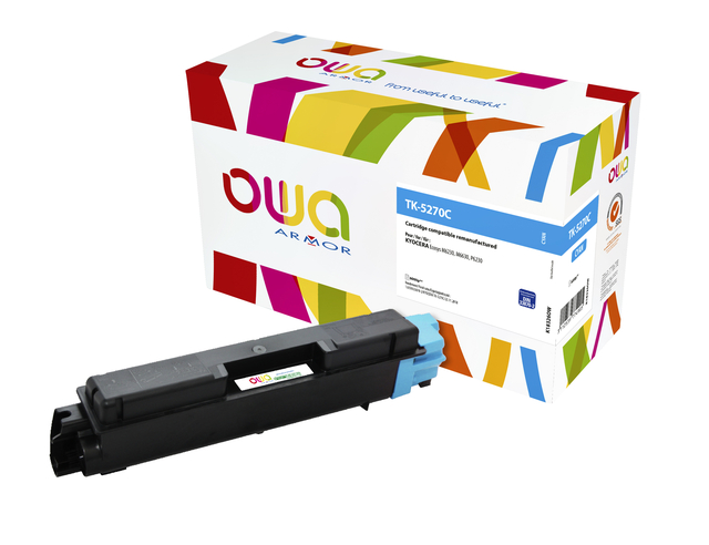 Toner OWA alternatief tbv Kyocera TK-5270C blauw