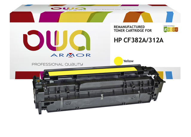 Cartouche toner OWA alternative pour HP CF382A jaune