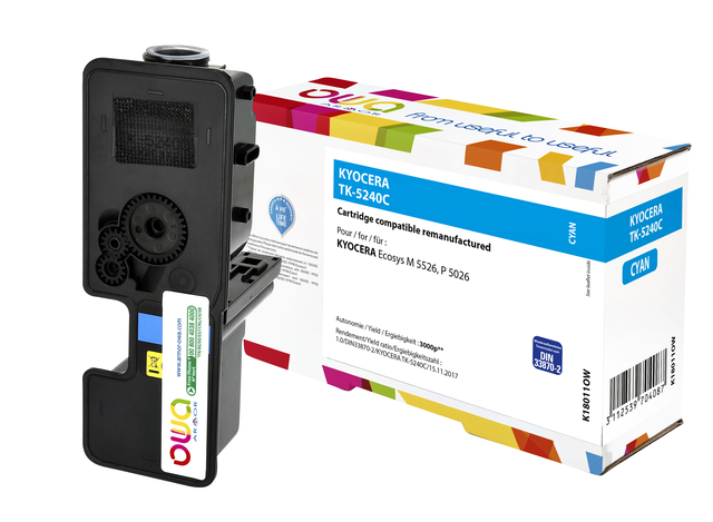 Toner OWA alternatief tbv Kyocera TK-5240C blauw