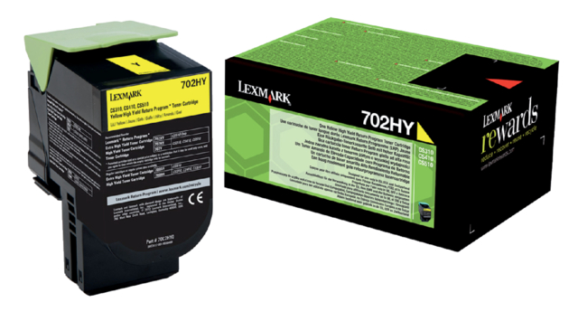 Cartouche toner Lexmark 70C2HY0 Prebate jaune