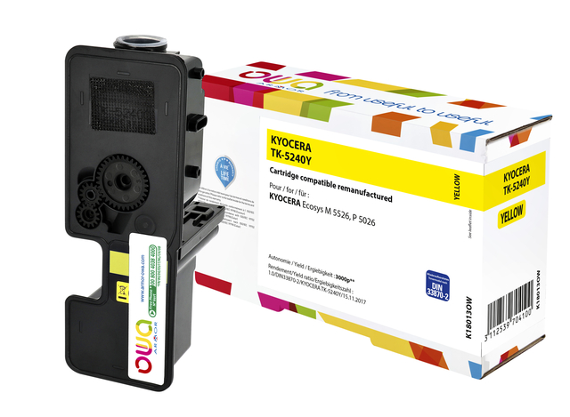 Toner OWA alternatief tbv Kyocera TK-5240Y geel