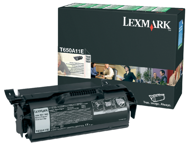 Cartouche toner Lexmark T650A11E Prebate noir