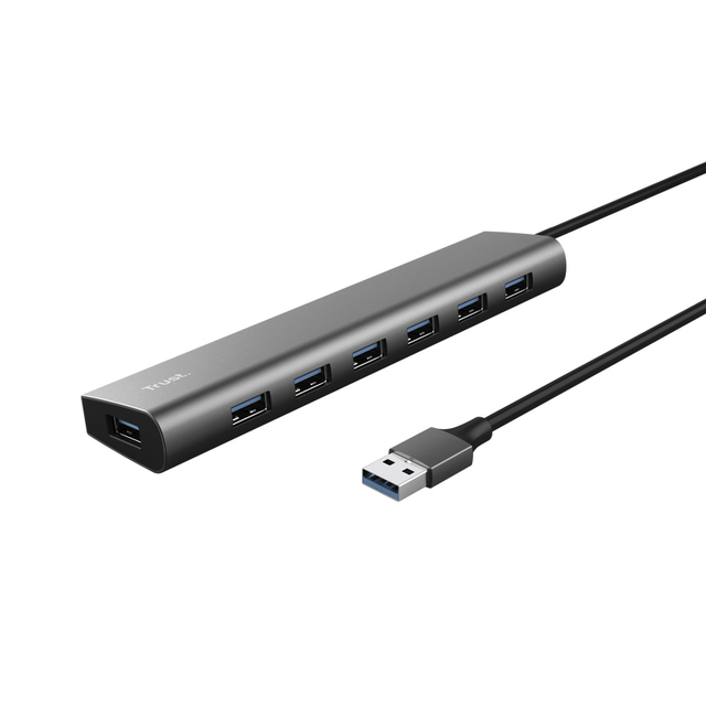 Hub Trust HALYX 7-port USB-A 3.2 zilver