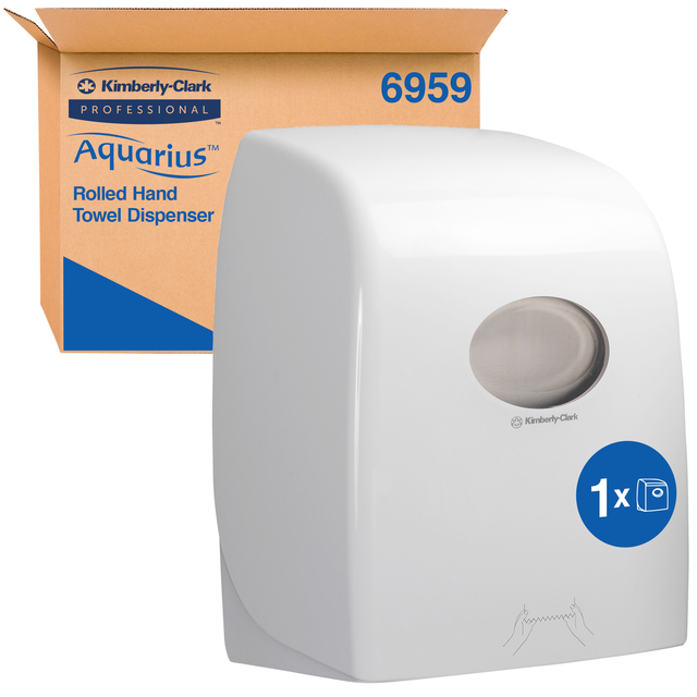 Distributeur rouleau essuie-mains Kimberly Clark Aquarius 6959 blanc