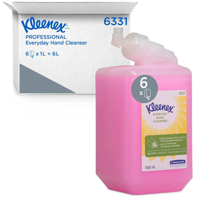 Savon mains Kleenex 6331 liquide rose 1000ml