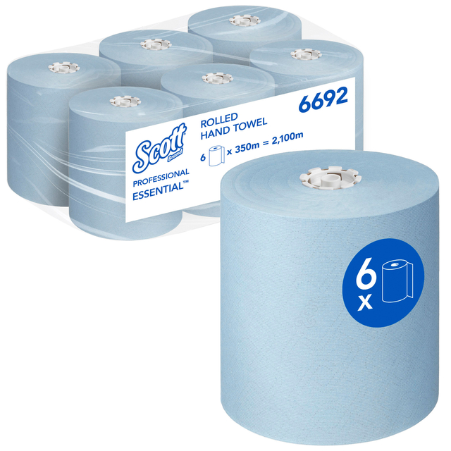 Essuie-mains KC Scott Essential 6692 1 épaisseur 350m bleu