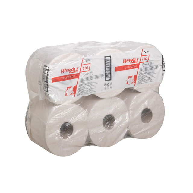 Rouleau d'essuyage WypAll Essential 7276 L10 1 épaisseur 6x 300m blanc