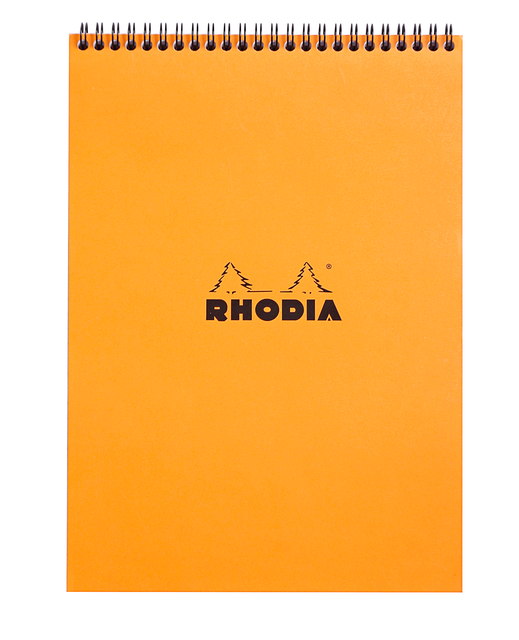 Bloc Rhodia A4 ligné 160 pages 80g spirale orange