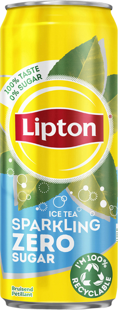 Frisdrank Lipton Ice Tea sparkling zero blik 330ml