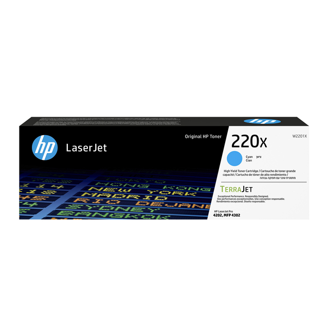 Cartouche toner HP 220X W2201X bleu