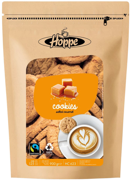 Biscuits Hoppe Cookies Fairtrade caramel sel de mer env. 125 pièces