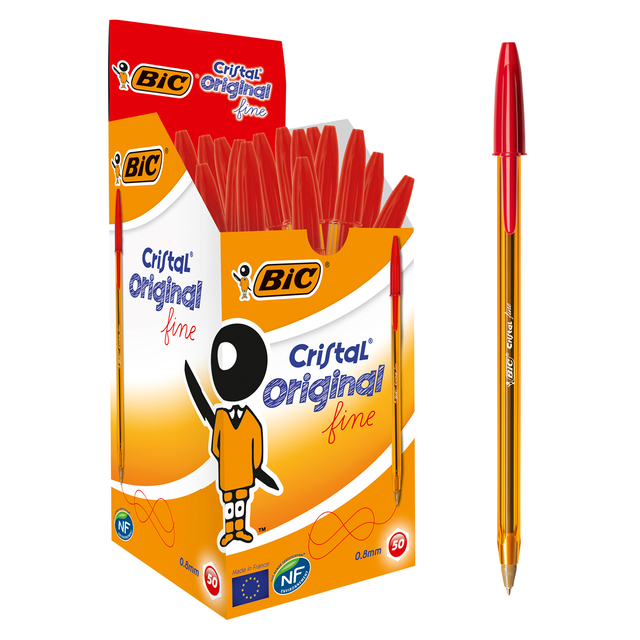 Stylo bille BIC cristal Fin rouge