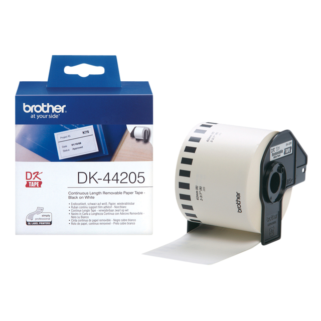 Etiquette Brother DK-44205 continu 62mm 1 rouleau 30m blanc