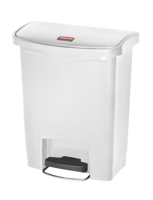 Poubelle à pédale Rubbermaid Slim Jim Step-On 30L blanc