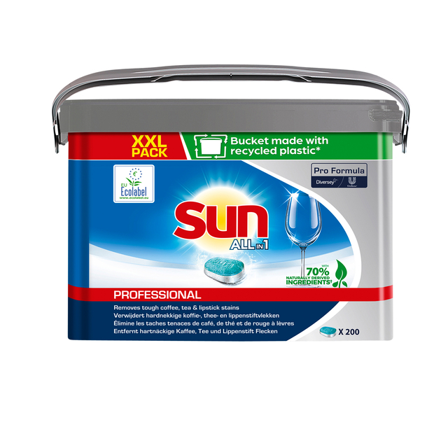 Vaatwastabletten Sun Professional Pro Formula All-in-one XXL 200 stuks