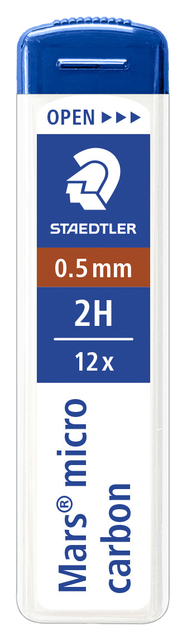 Mine STAEDTLER Mars Carbon Micro 0,5mm 2H 12 pièces