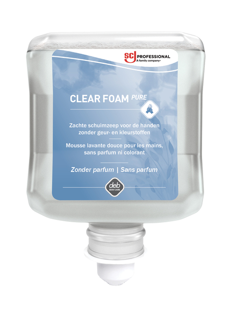 Mousse lavante SCJ Clear Foam Pure sans parfum 1L