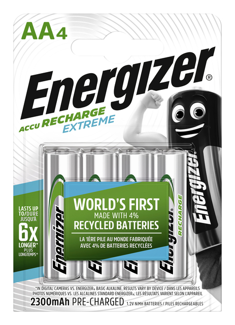 Pile rechargeable Energizer 4x AA 2300mAh