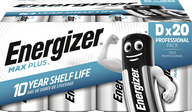 Pile Energizer Max Plus 20x D alcaline