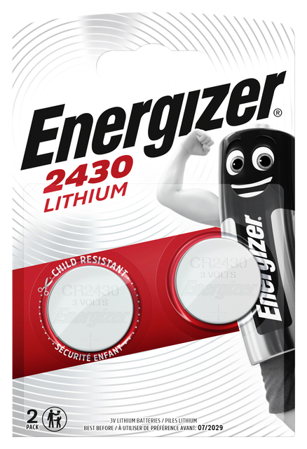 Batterij Energizer knoopcel 2xCR2430 lithium