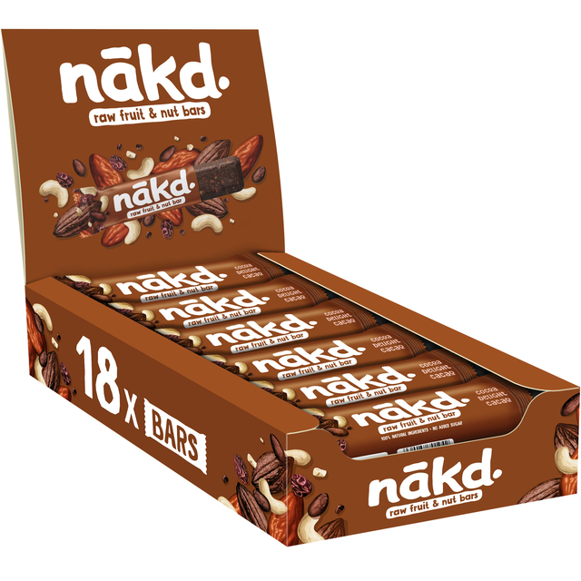 Barre aux fruits et noix NAKD Cacao delight 18x 35g