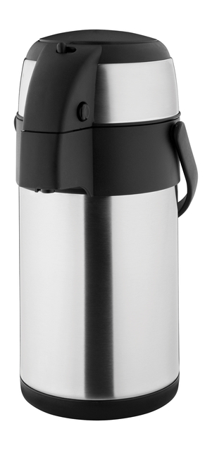 Thermoskan Olympia met pomp  2.5 liter rvs