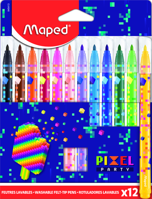 Feutre maped Pixel party set 12 couleurs