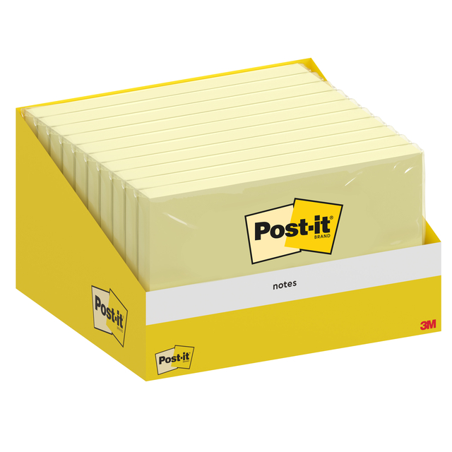 Bloc-mémos 3M Post-it 6830 Notes 76x127mm jaune canari 100 feuilles