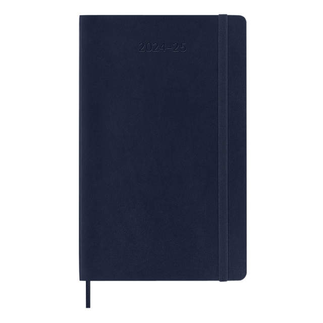 Agenda 2024/2025 Moleskine 18 mois Planner Weekly 7j/1p Large souple bleu saphir