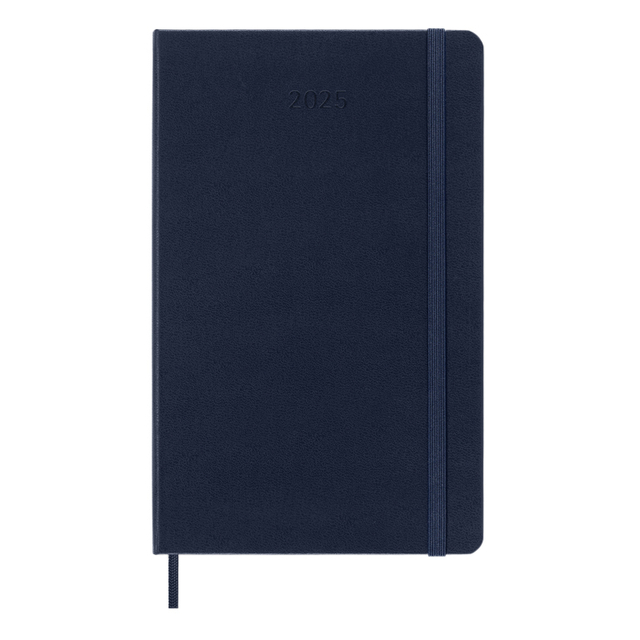 Agenda 2025 Msk 12 mois Planner Weekly 7j/1p Large rigide bleu saphir