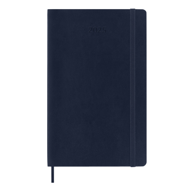 Agenda 2025 Moleskine 12 mois Planner Weekly 7j/1p Large souple bleu saphir