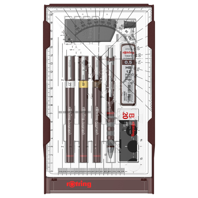 Rotring Isograph Technical Pen College 0,25-0,35-0,5mm set de 3 pièces