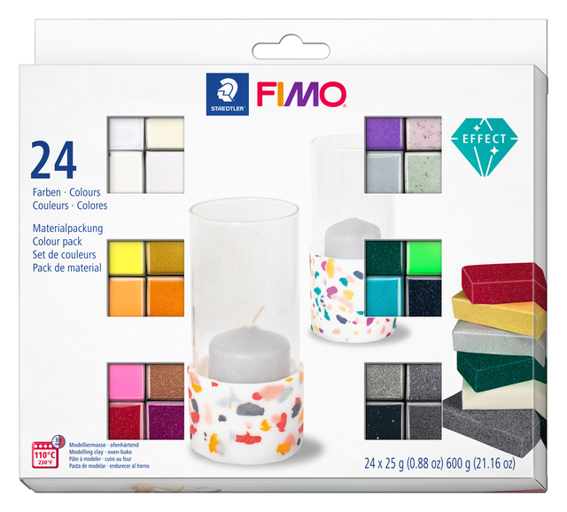 Pâte à modeler FIMO Effect Colour paquet 24 couleurs