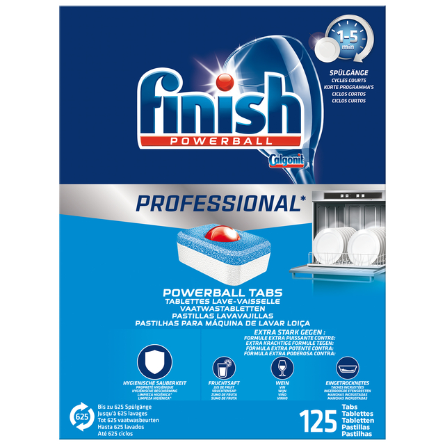 Vaatwastabletten Finish Professional Tabs 125 stuks